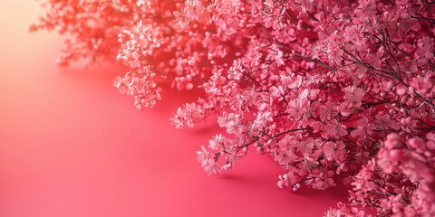 Obraz premium Beautiful Pink Blossoms Against a Soft Gradient Background