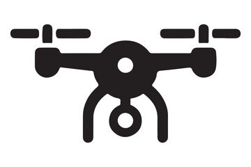 Modern Drone Silhouette Illustration for Technology or Aerial Design