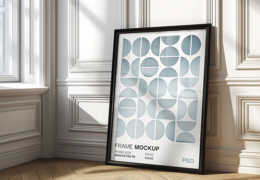 Modern Poster Frame Mockup for Interior Design and Art Display