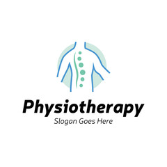 Physiotherapy logo design. Orthopedic spine and physiotherapy logo design vector template.