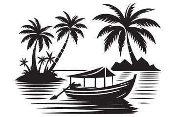 Tropical Island Boat Trip on Exotic Holiday Beach Vacation