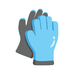 Rubber gloves icon designed in 3d style