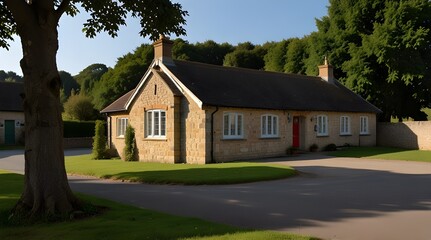 Obraz premium Village hall at Chaffcombe in Somerset.generative.ai