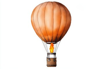 Obraz premium A vibrant hot air balloon with a warm flame illuminating the basket, perfect for capturing adventure and travel themes.
