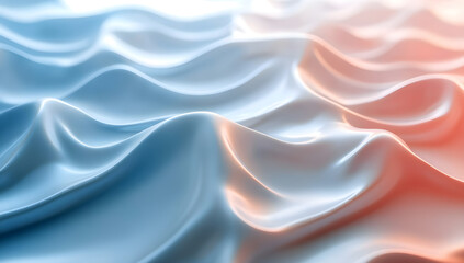 Obraz premium Futuristic Abstract 3D Waves – AI Digital Art.