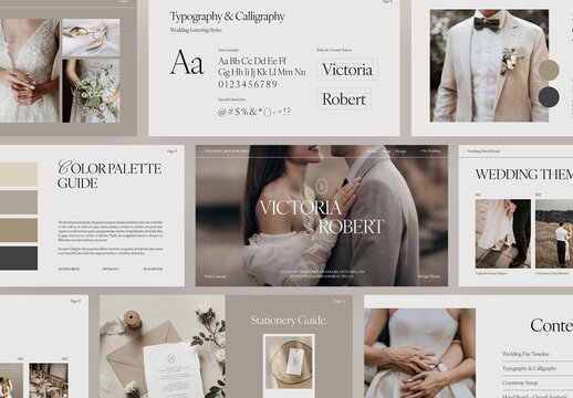 Wedding Mood Board Presentation Layout