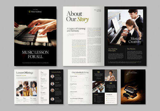 Music Lesson Brochure Layout