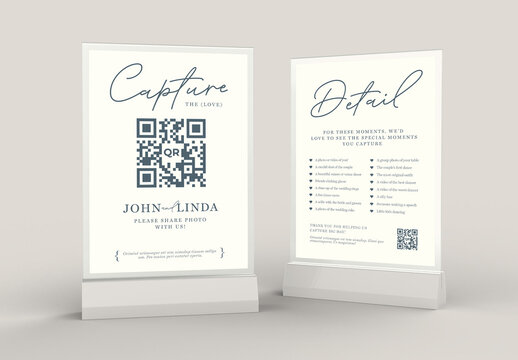 Wedding QR Code Flyer Layout