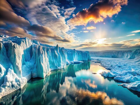 Greenland's melting ice, fueled by rising CO2, simulates catastrophic sea level rise in a worst-case warming scenario.