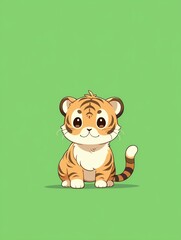 Fototapeta premium Cartoon Tiger