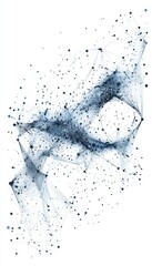 Abstract Wave Pattern, Light Blue Connected Mesh, Polygonal Network, Vibrant Colors, Tech Design