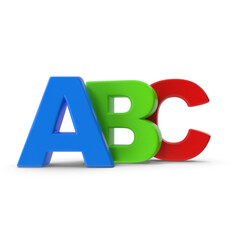 abc letters isolated on white