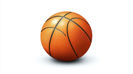 Fototapeta premium A vibrant orange basketball with visible texture and details, perfect for sports-themed designs and creative projects.