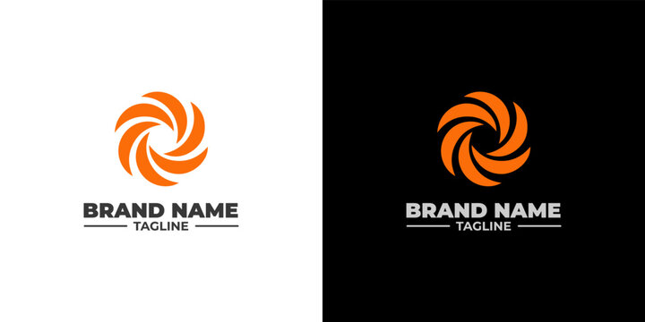 letter flower linked circel logo vector