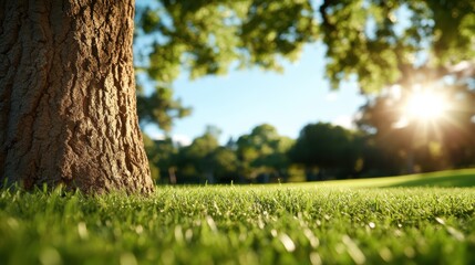 Gentle whispers of a tree dancing in the warm breeze beneath the sun