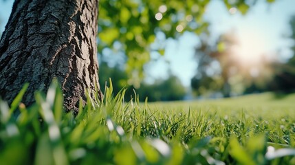 Swaying branches dance with the breeze in a serene forest setting