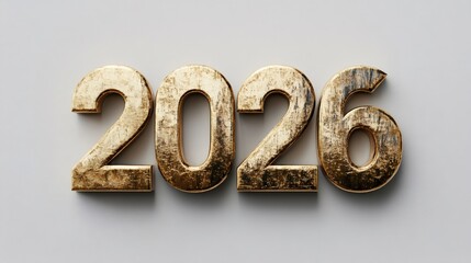 Golden 2026 sign representing upcoming new year
