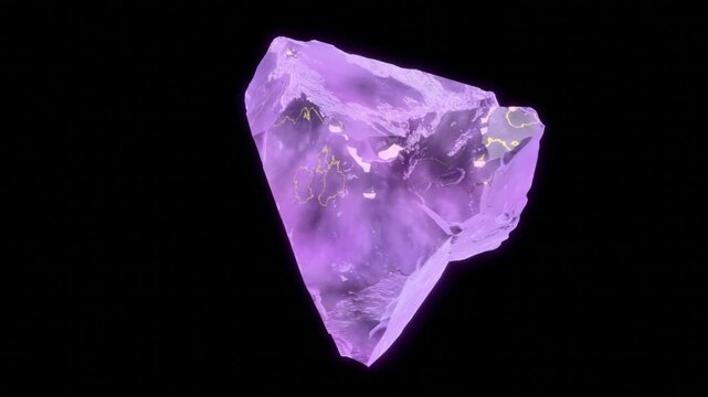 Enchanting Rose Quartz Crystal in the Dark Looped Animation