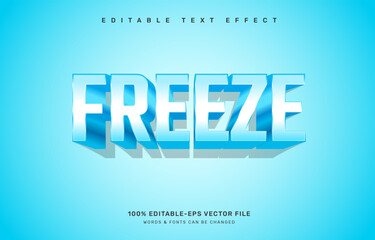 Freeze editable text effect template