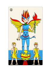 the little devil tarot card 
