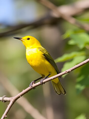 Prothonotary Warbler Beautiful Yellow Silver Springs State Park Ocala Florida