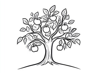 Obraz premium Apple Tree Illustration (10)