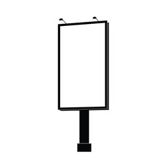 blank billboard isolated on white
