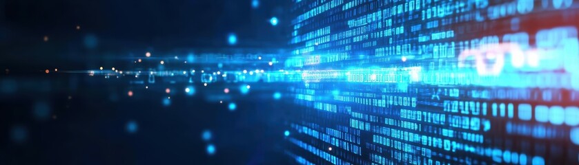 Vibrant Computer Screen Displaying Bright Blue Background Illuminating Modern Workspace with Minimalist Aesthetic and Focused Digital Environment