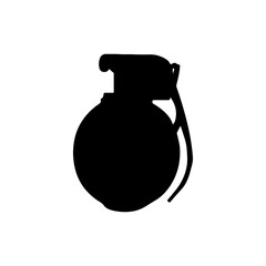 Black Grenade silhouette vector illustration on white background