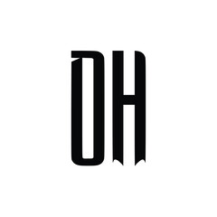DH monogram logo design letter text name symbol monochrome logotype alphabet character simple logo