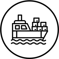 Vector Design Shipping Boat Icon Style