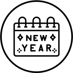 Vector Design New Year Calendar Icon Style