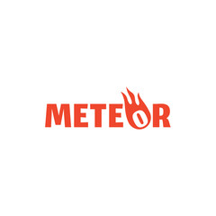Meteor logo template design isolated on white background.