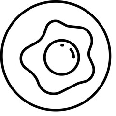 Vector Design Fried Egg Icon Style