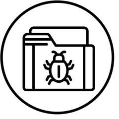 Vector Design Infected Folder Icon Style
