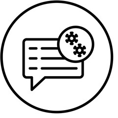 Vector Design Chat Virus Icon Style