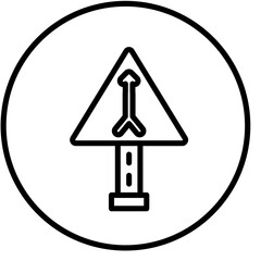 Vector Design Converging Road Icon Style