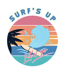 Surfs Up Lets Go T-Shirt Design