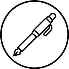 Vector Design Fountain Pen Icon Style