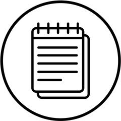 Vector Design Notepad Icon Style