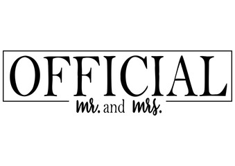 Mr and Mrs Wedding Vector