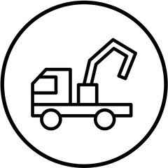 Concrete Pump Vector Design Icon Style