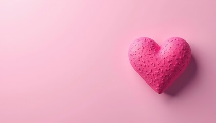 Fototapeta premium Tiny pixelated heart, pastel pink theme, smooth background, art, illustration, style