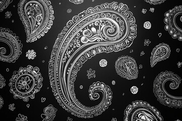 Seamless paisley background