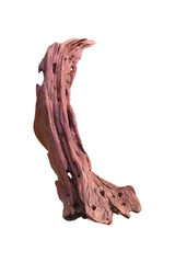 Broken dry wood texture isolated on transparent background.