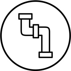 Plumbing Pipe Vector Design Icon Style