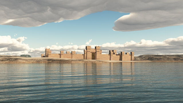 Die Festungsmauer von Troja