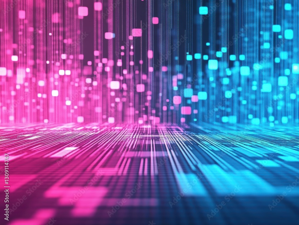 Poster vibrant colorful abstract background featuring dynamic lines creating a sense of movement and energy