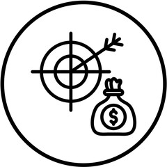 Fototapeta premium Saving for a Goal Vector Design Icon Style