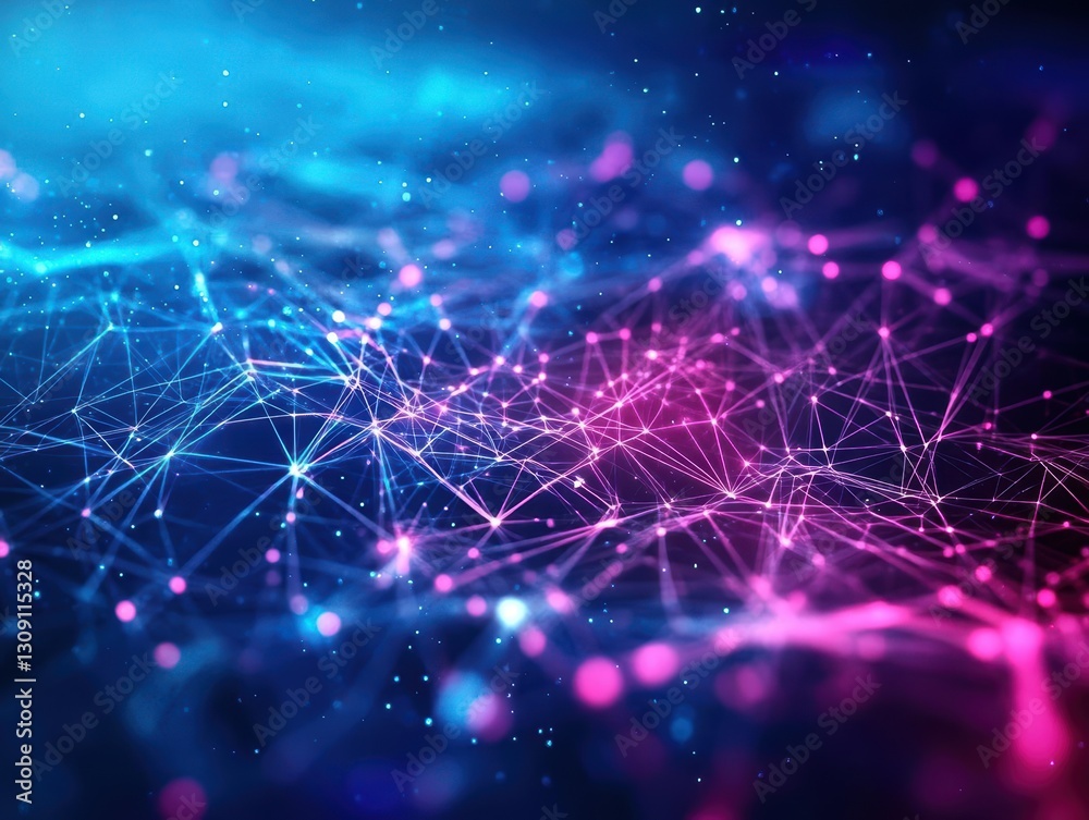 Poster intricate abstract background featuring interconnected lines and dots in a modern style evoking a se